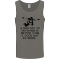 A Bad Day of Skydiving Para Skydiving Mens Vest Tank Top Charcoal