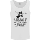 A Bad Day of Skydiving Para Skydiving Mens Vest Tank Top White
