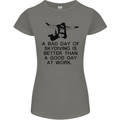 A Bad Day of Skydiving Para Skydiving Womens Petite Cut T-Shirt Charcoal