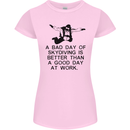 A Bad Day of Skydiving Para Skydiving Womens Petite Cut T-Shirt Light Pink