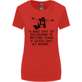 A Bad Day of Skydiving Para Skydiving Womens Wider Cut T-Shirt Red