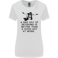 A Bad Day of Skydiving Para Skydiving Womens Wider Cut T-Shirt White