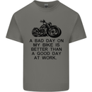 A Bad Day on My Bike Motorbike Biker Mens Cotton T-Shirt Tee Top Charcoal
