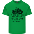 A Bad Day on My Bike Motorbike Biker Mens Cotton T-Shirt Tee Top Irish Green