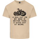 A Bad Day on My Bike Motorbike Biker Mens Cotton T-Shirt Tee Top Sand