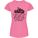 A Bad Day on My Bike Motorbike Biker Womens Petite Cut T-Shirt Azalea