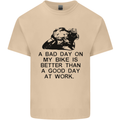 A Bad Day on My Bike Motorcycle Biker Mens Cotton T-Shirt Tee Top Sand