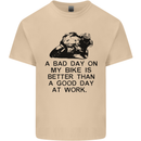 A Bad Day on My Bike Motorcycle Biker Mens Cotton T-Shirt Tee Top Sand