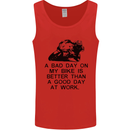 A Bad Day on My Bike Motorcycle Biker Mens Vest Tank Top Red