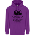 A Bad Day on My Drums Drummer Drumming Childrens Kids Hoodie Purple