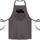 A Bad Day on My Drums Drummer Drumming Cotton Apron 100% Organic Dark Grey