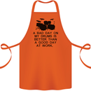 A Bad Day on My Drums Drummer Drumming Cotton Apron 100% Organic Orange