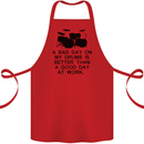 A Bad Day on My Drums Drummer Drumming Cotton Apron 100% Organic Red