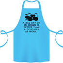A Bad Day on My Drums Drummer Drumming Cotton Apron 100% Organic Turquoise
