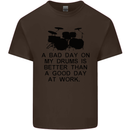 A Bad Day on My Drums Drummer Drumming Kids T-Shirt Childrens Chocolate