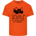 A Bad Day on My Drums Drummer Drumming Kids T-Shirt Childrens Orange