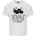A Bad Day on My Drums Drummer Drumming Kids T-Shirt Childrens White