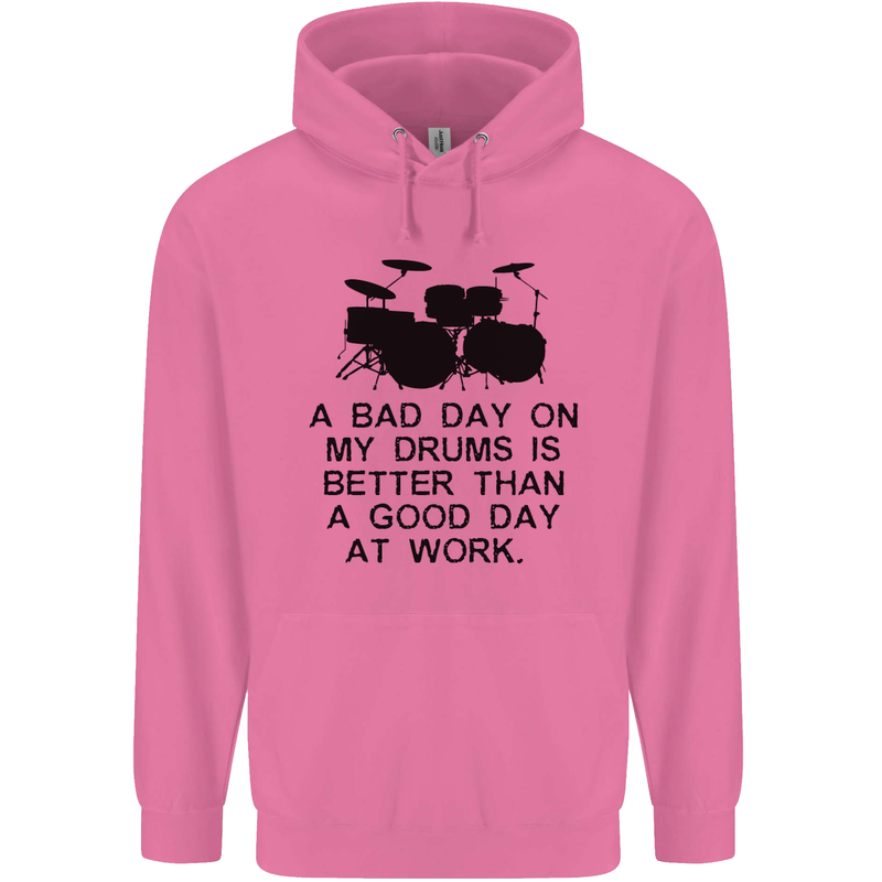 A Bad Day on My Drums Drummer Drumming Mens 80% Cotton Hoodie Azelea