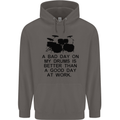 A Bad Day on My Drums Drummer Drumming Mens 80% Cotton Hoodie Charcoal