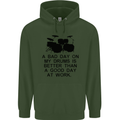A Bad Day on My Drums Drummer Drumming Mens 80% Cotton Hoodie Forest Green