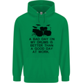 A Bad Day on My Drums Drummer Drumming Mens 80% Cotton Hoodie Irish Green