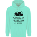 A Bad Day on My Drums Drummer Drumming Mens 80% Cotton Hoodie Peppermint