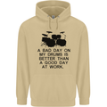 A Bad Day on My Drums Drummer Drumming Mens 80% Cotton Hoodie Sand