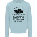 A Bad Day on My Drums Drummer Drumming Mens Sweatshirt Jumper Light Blue