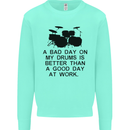 A Bad Day on My Drums Drummer Drumming Mens Sweatshirt Jumper Peppermint