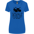 A Bad Day on My Drums Drummer Drumming Womens Wider Cut T-Shirt Royal Blue