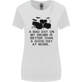 A Bad Day on My Drums Drummer Drumming Womens Wider Cut T-Shirt White