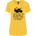 A Bad Day on My Drums Drummer Drumming Womens Wider Cut T-Shirt Yellow
