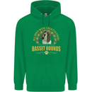 A Basset Hound Dog Childrens Kids Hoodie Irish Green