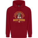 A Basset Hound Dog Childrens Kids Hoodie Red