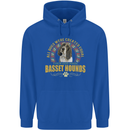 A Basset Hound Dog Childrens Kids Hoodie Royal Blue