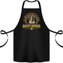 A Basset Hound Dog Cotton Apron 100% Organic Black