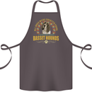 A Basset Hound Dog Cotton Apron 100% Organic Dark Grey