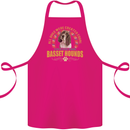 A Basset Hound Dog Cotton Apron 100% Organic Pink
