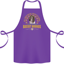 A Basset Hound Dog Cotton Apron 100% Organic Purple