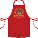 A Basset Hound Dog Cotton Apron 100% Organic Red