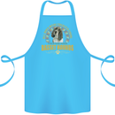 A Basset Hound Dog Cotton Apron 100% Organic Turquoise