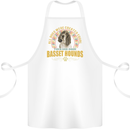 A Basset Hound Dog Cotton Apron 100% Organic White