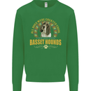 A Basset Hound Dog Kids Sweatshirt Jumper Irish Green