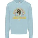 A Basset Hound Dog Kids Sweatshirt Jumper Light Blue