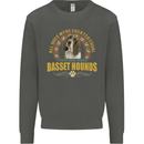 A Basset Hound Dog Kids Sweatshirt Jumper Storm Grey