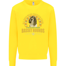 A Basset Hound Dog Kids Sweatshirt Jumper Yellow