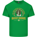 A Basset Hound Dog Kids T-Shirt Childrens Irish Green
