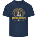 A Basset Hound Dog Kids T-Shirt Childrens Navy Blue