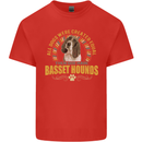 A Basset Hound Dog Kids T-Shirt Childrens Red
