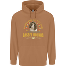 A Basset Hound Dog Mens 80% Cotton Hoodie Caramel Latte